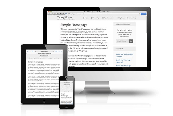 CobaltApps ThoughtPress Skin for Dynamik Website Builder