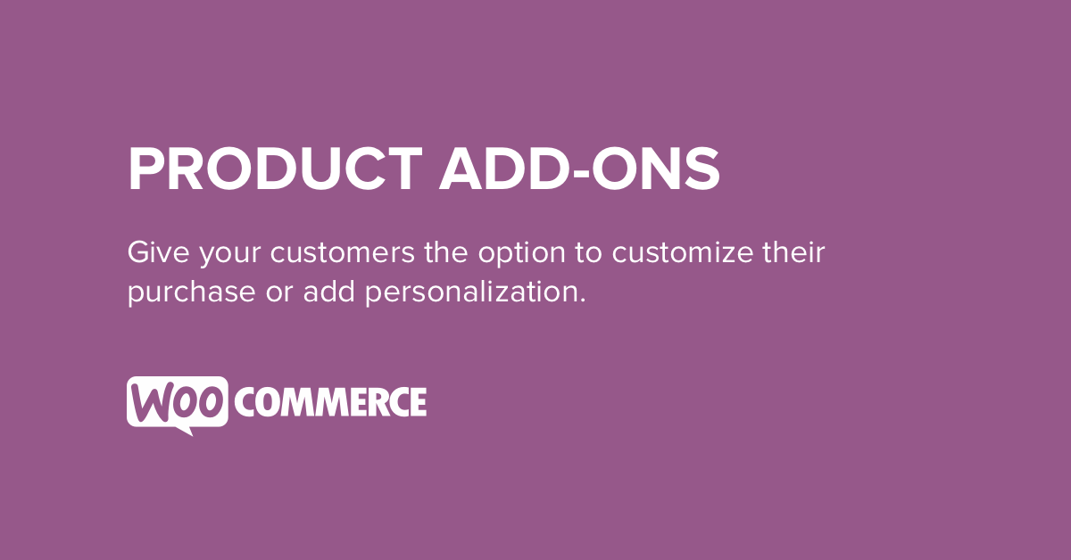 WooCommerce – Product Addons