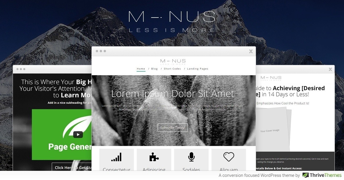 Thrive Themes Minus WordPress Theme
