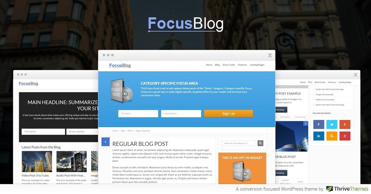 Thrive Themes Focus Blog WordPress Theme