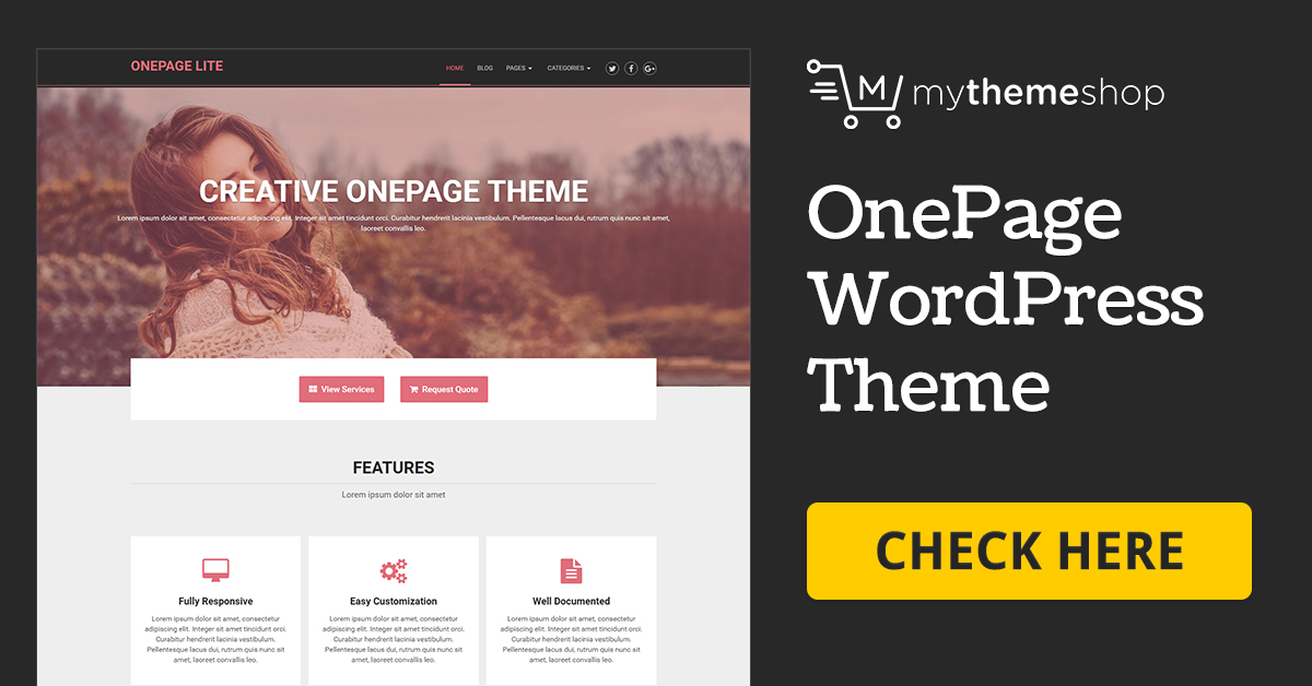 MyThemeShop – OnePage