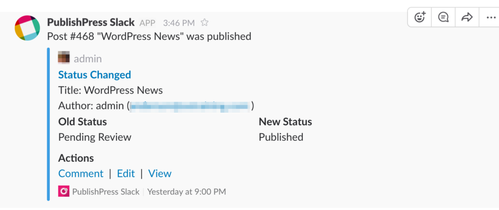 PublishPress – Slack Integration