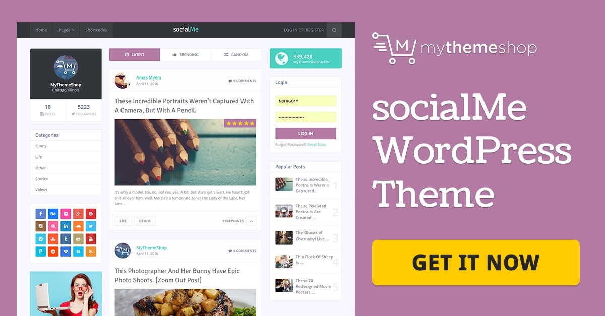 MyThemeShop – SocialMe