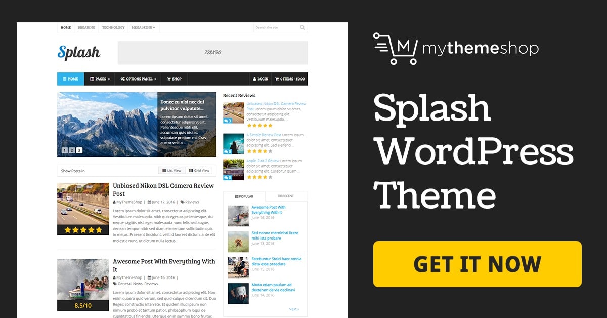 MyThemeShop – Splash