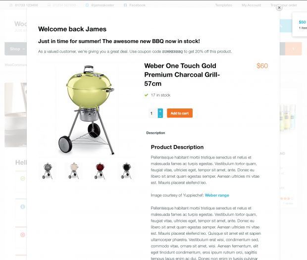 WooCommerce – Splash Popup