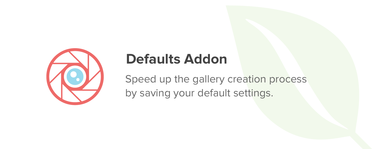 Envira Gallery Defaults Addon