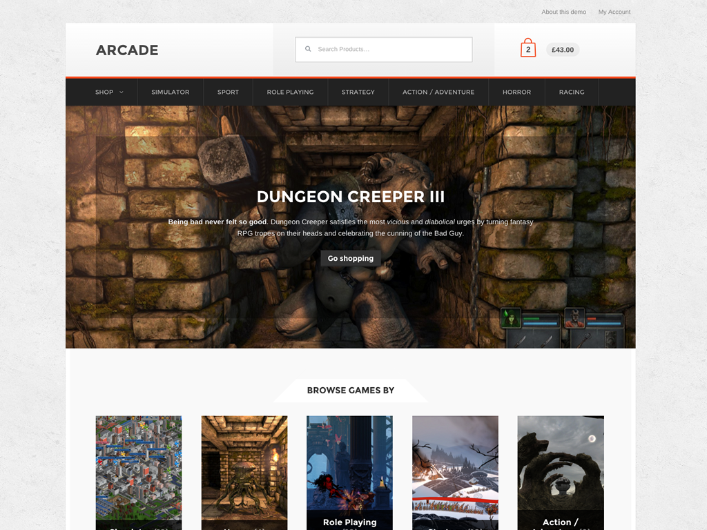Woothemes – Arcade Storefront WooCommerce Theme