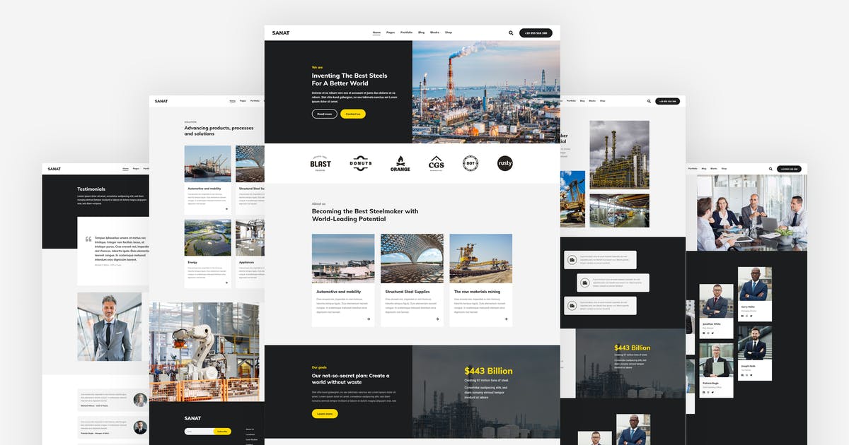 Sanat – Industry Elementor Template Kit