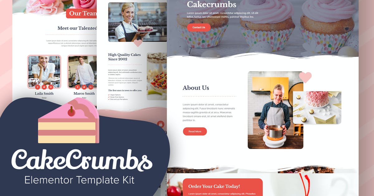 Cakecrumbs – Bakery Elementor Template kit
