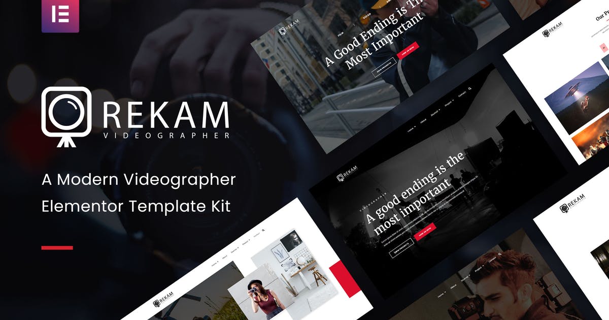 Rekam Kit – Modern Videographer Elementor Template Kit