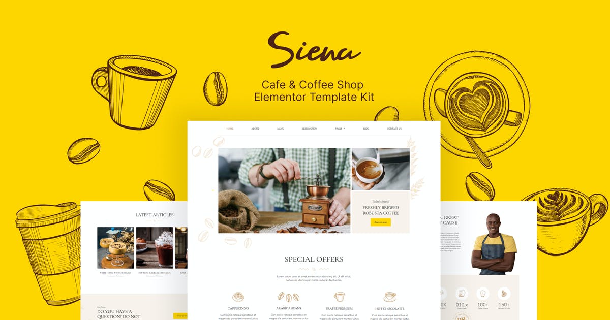 Siena – Cafe and Coffee Shop Template Kit