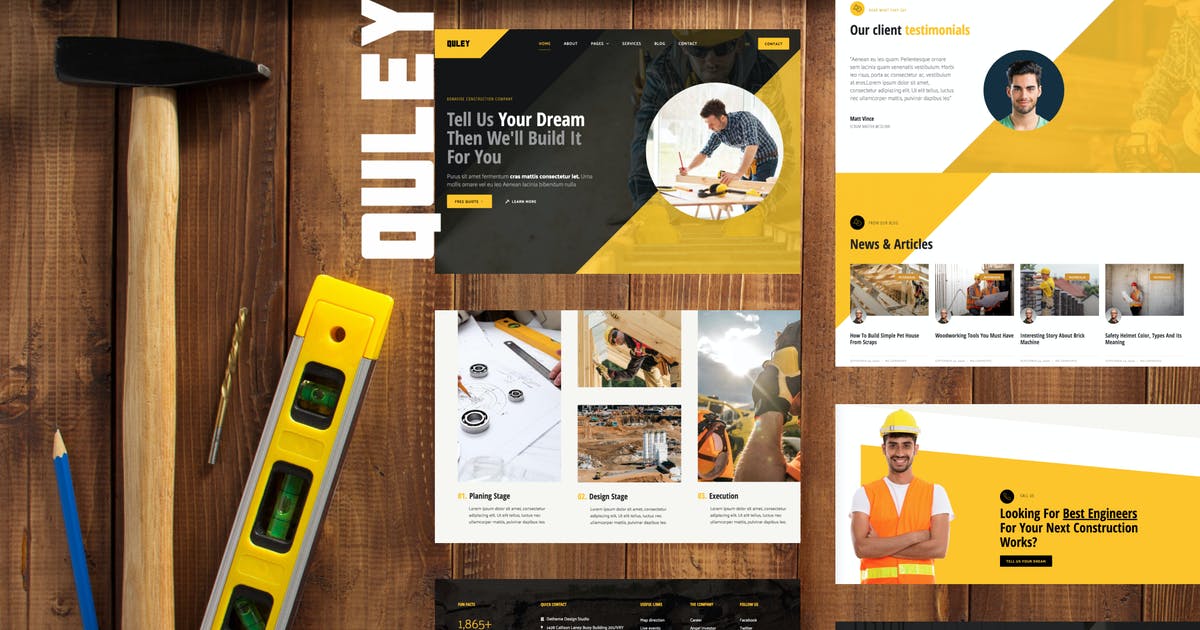 Quley – Construction & Engineering Elementor Template Kit