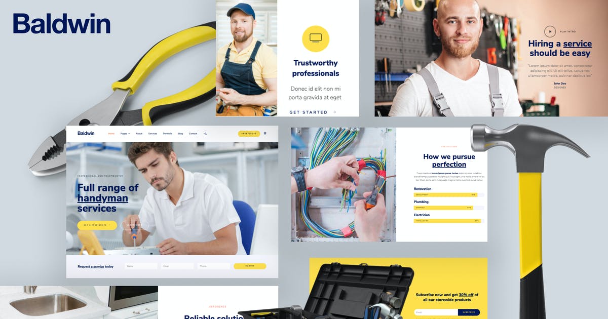 Baldwin – Handyman & Repair Services Elementor Template Kit