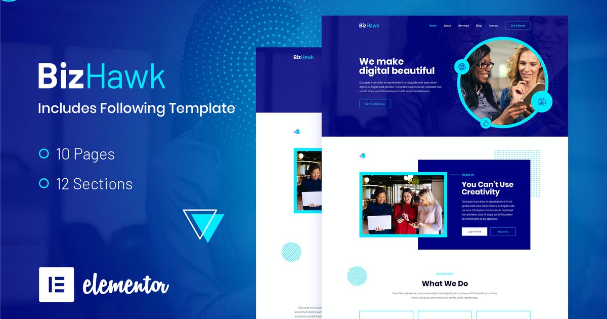 BizHawk – Corporate Agency Elementor Template Kit