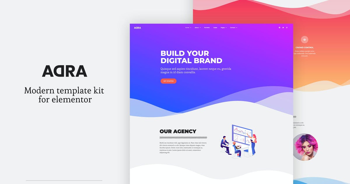Adra – Modern & Creative Elementor Template Kit