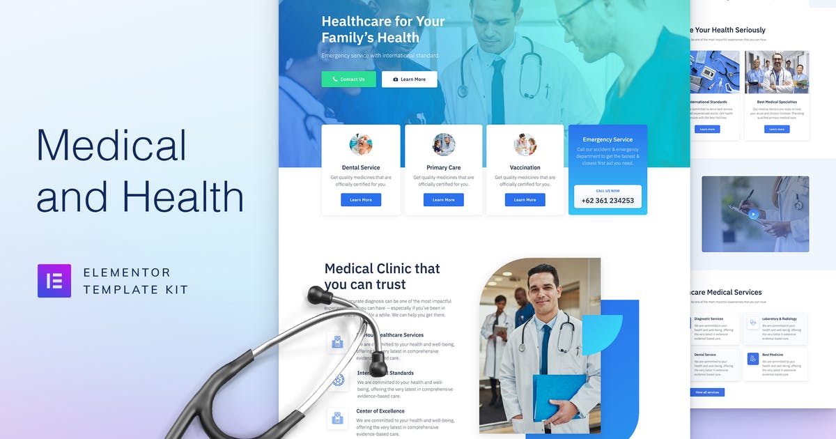 MedKit – Health & Medical Elementor Template Kit