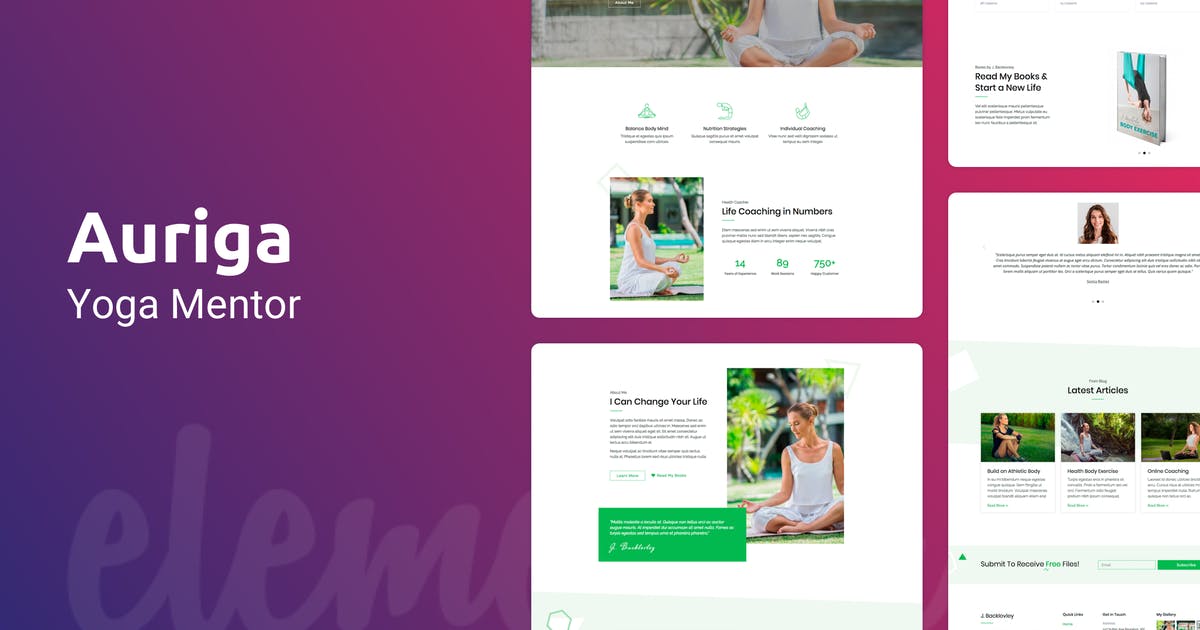 Auriga — Health Coach & Yoga Mentor Elementor Template Kit