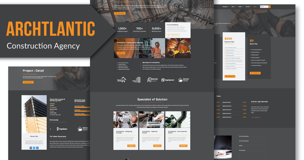 Archtlantic – Construction Agency Elementor Template Kit