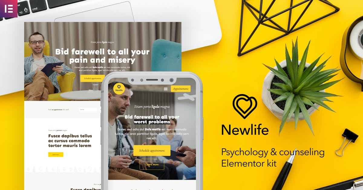Newlife – Psychology & Counseling Elementor Template Kit