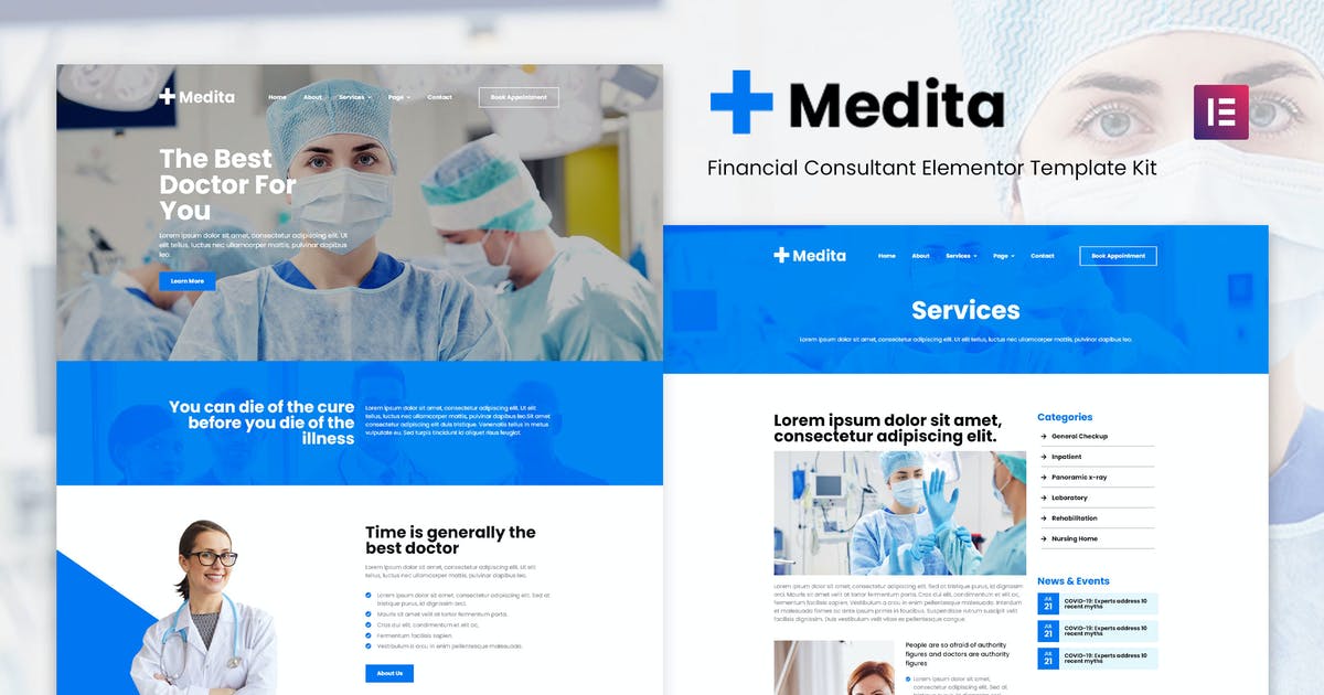 Medita – Medical Service Elementor Template Kit