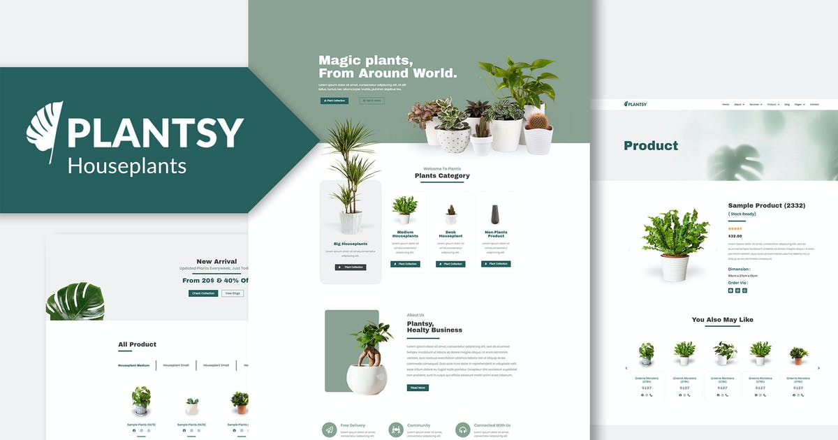 Plantsy – Houseplants Elementor Template Kit