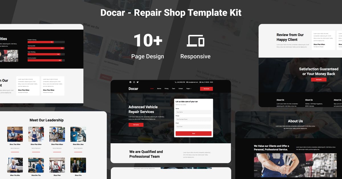 Docar – Repair Shop Elementor Template Kit