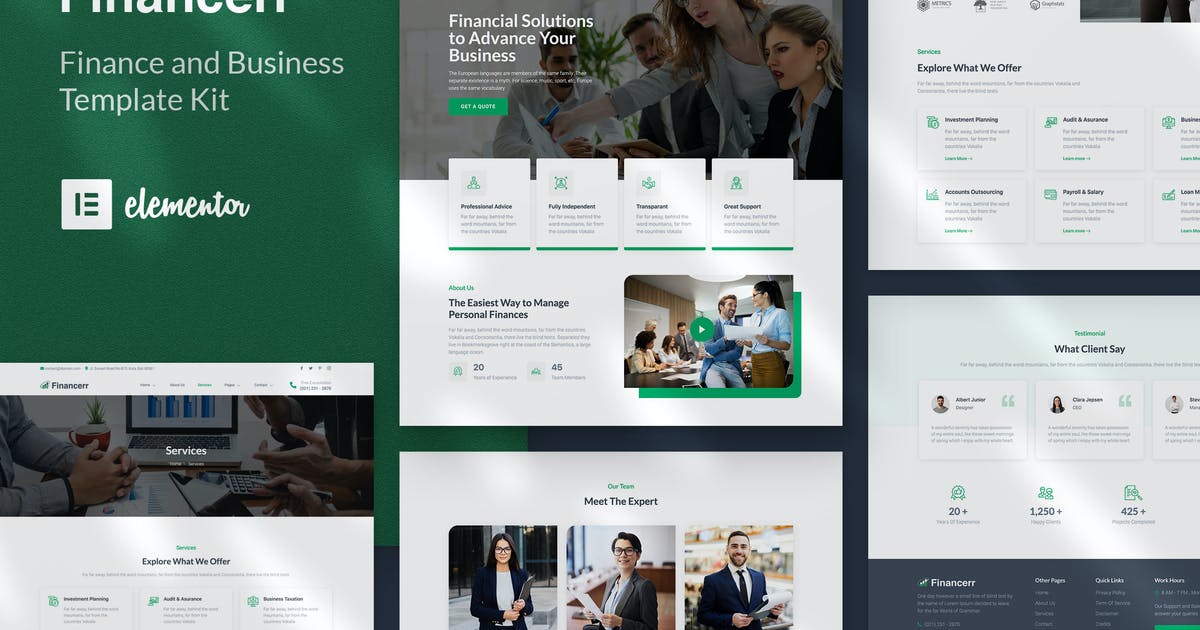 Financerr – Business & Finance Template Kit