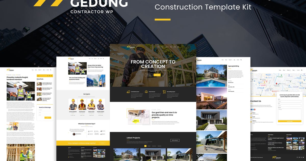 Gedung – Contractor & Building Construction Elementor Template Kit