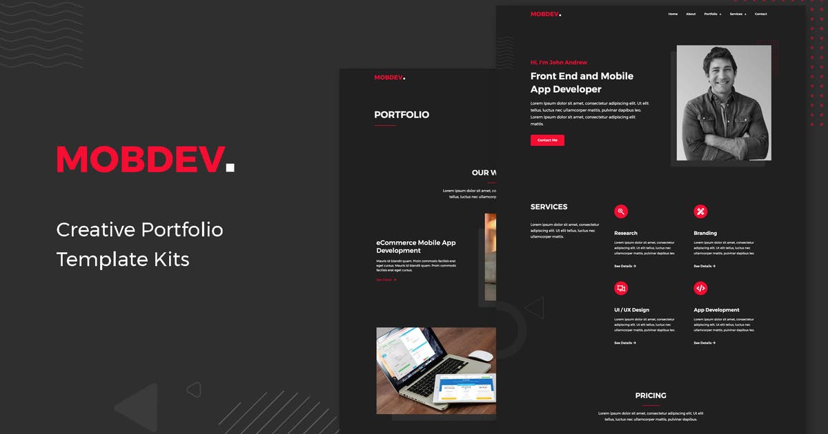 Mobdev – Creative Portfolio & Resume Elementor Template Kit