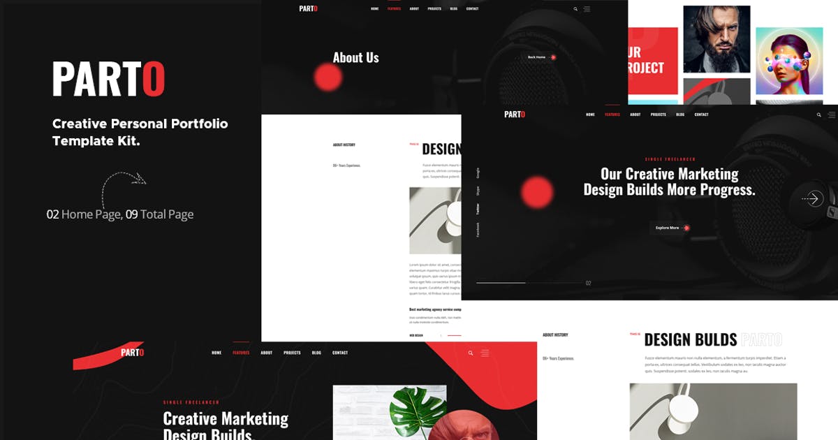 Parto – Creative Personal Portfolio Elementor Template Kit