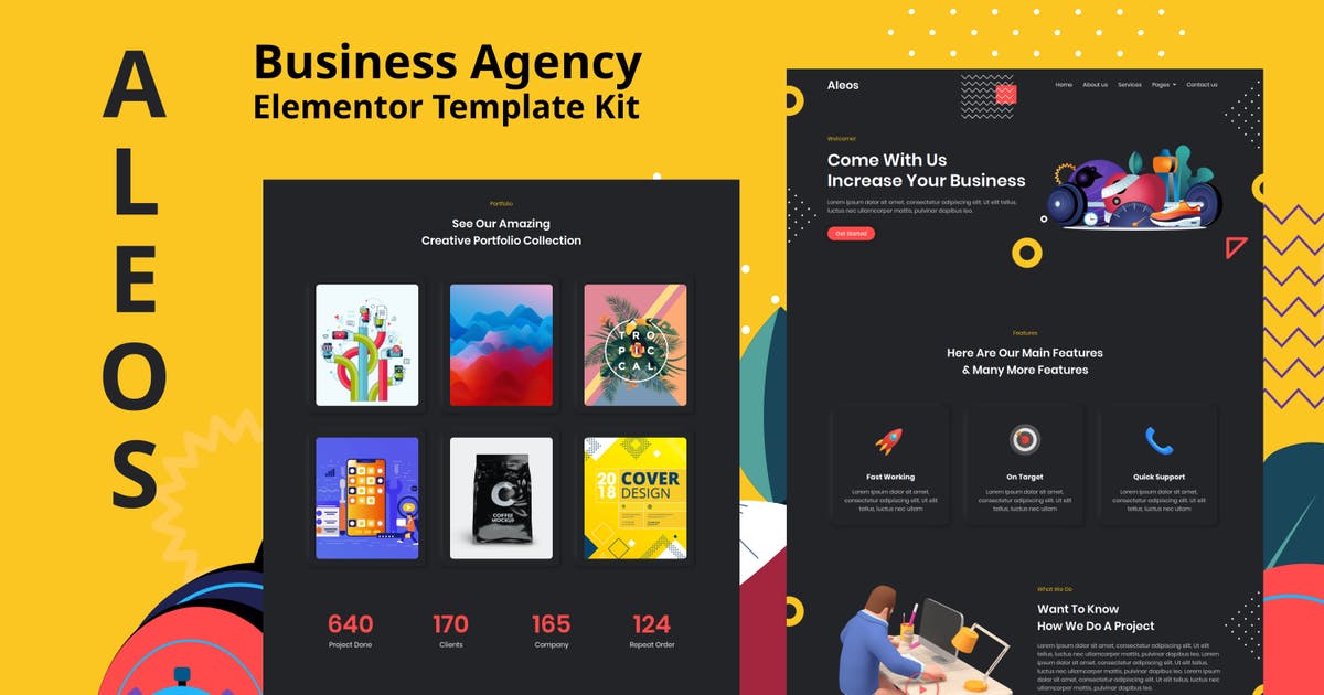 Aleos – Business Agency Elementor Template Kit