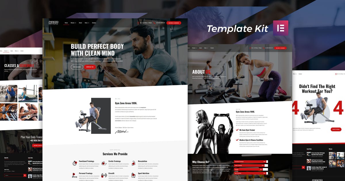 Maco Kit – Gym & Fitness Elementor Template Kit