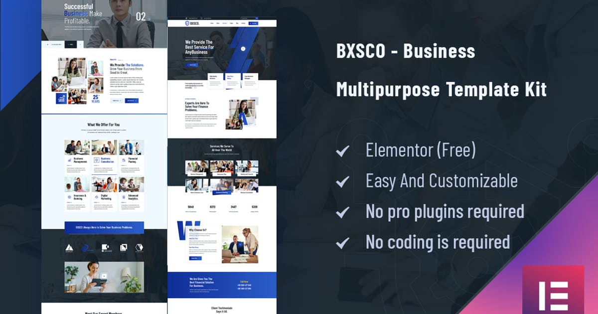 BXSCO – Business Multipurpose Elementor Template Kit