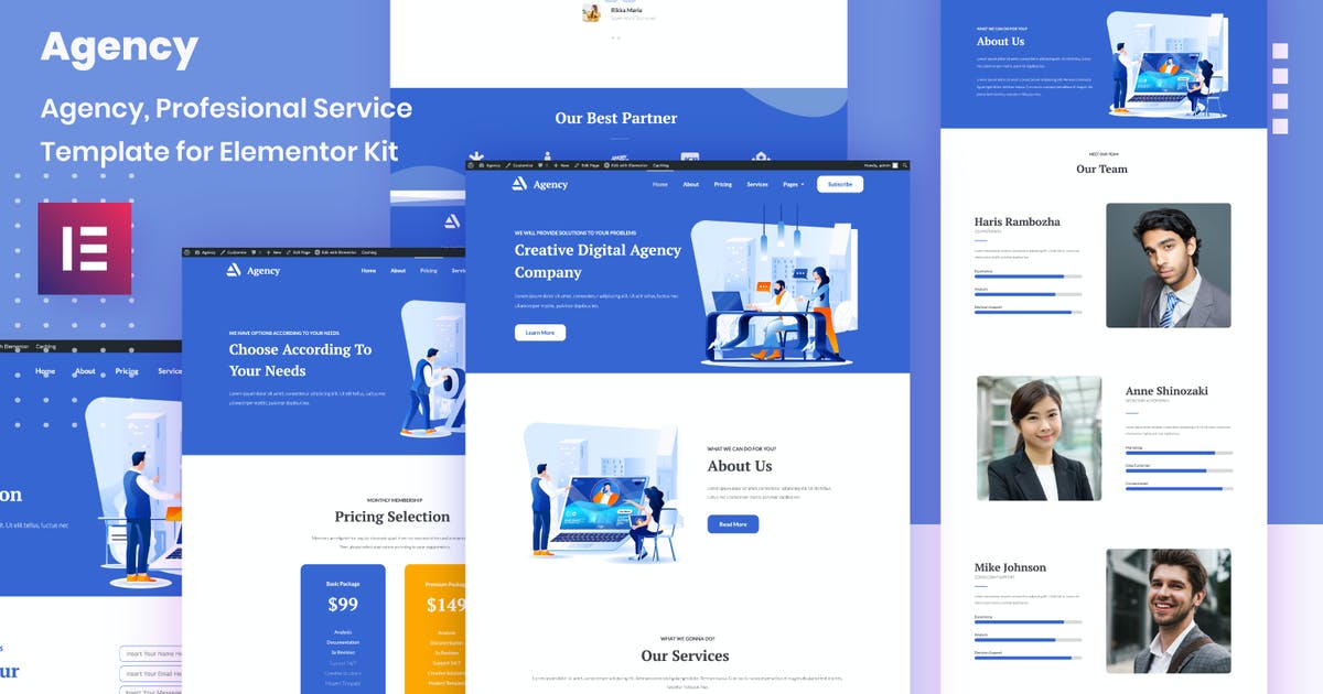 Porto Agency – Creative Digital Business Elementor Template Kit