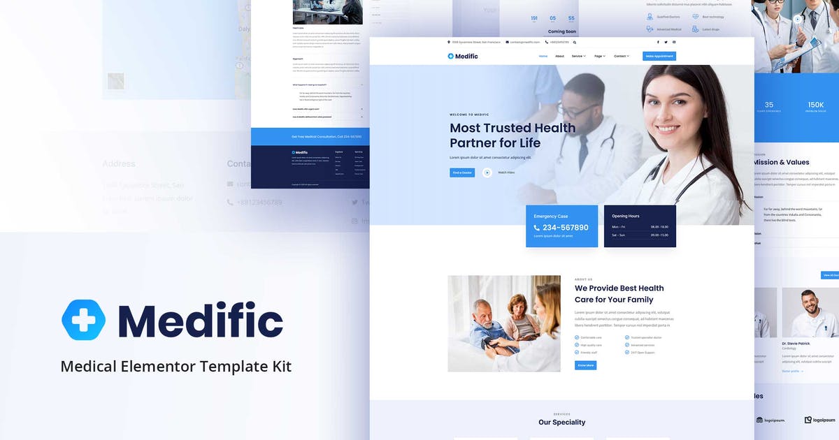 Medific – Medical Elementor Template Kit