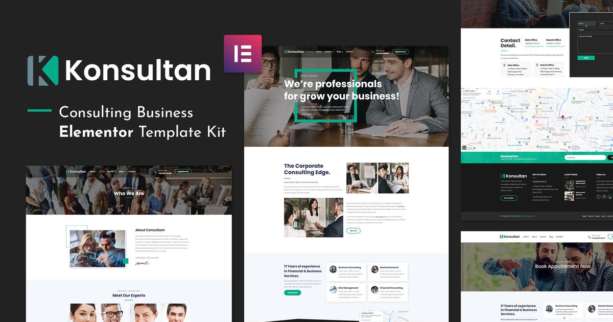 Konsultan Kit – Consulting Business Elementor Template Kit
