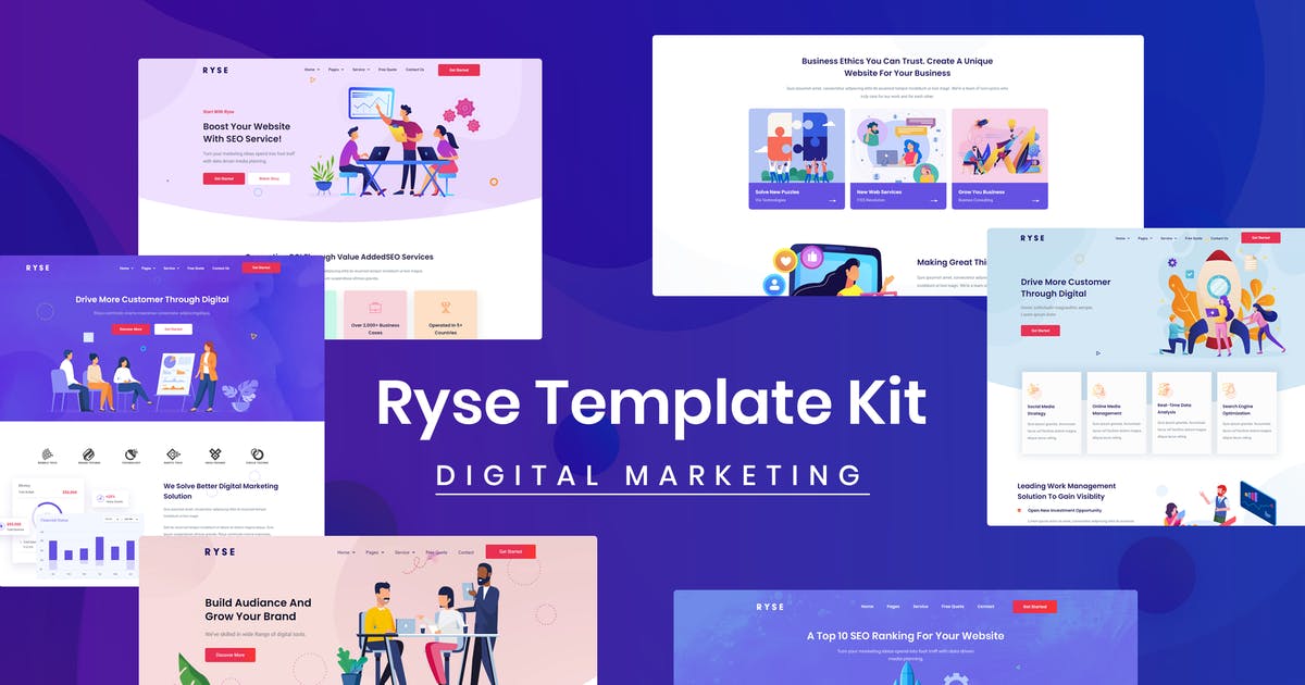Ryse – SEO & Digital Marketing Elementor Template Kit