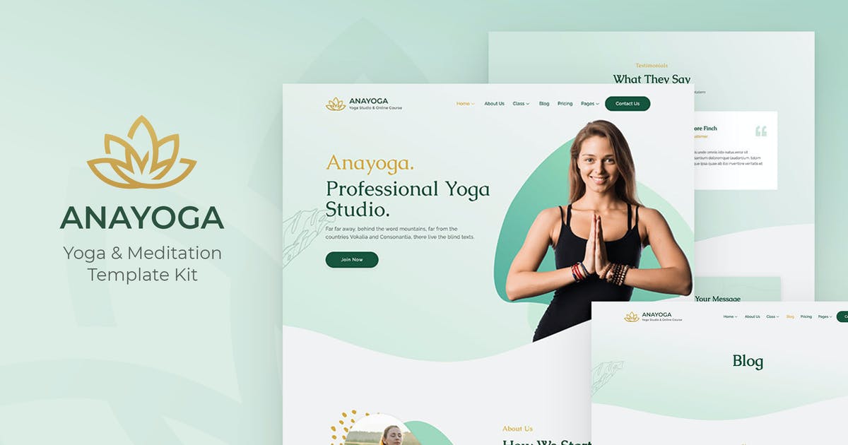 Anayoga – Yoga Teacher & Studio Elementor Template Kit