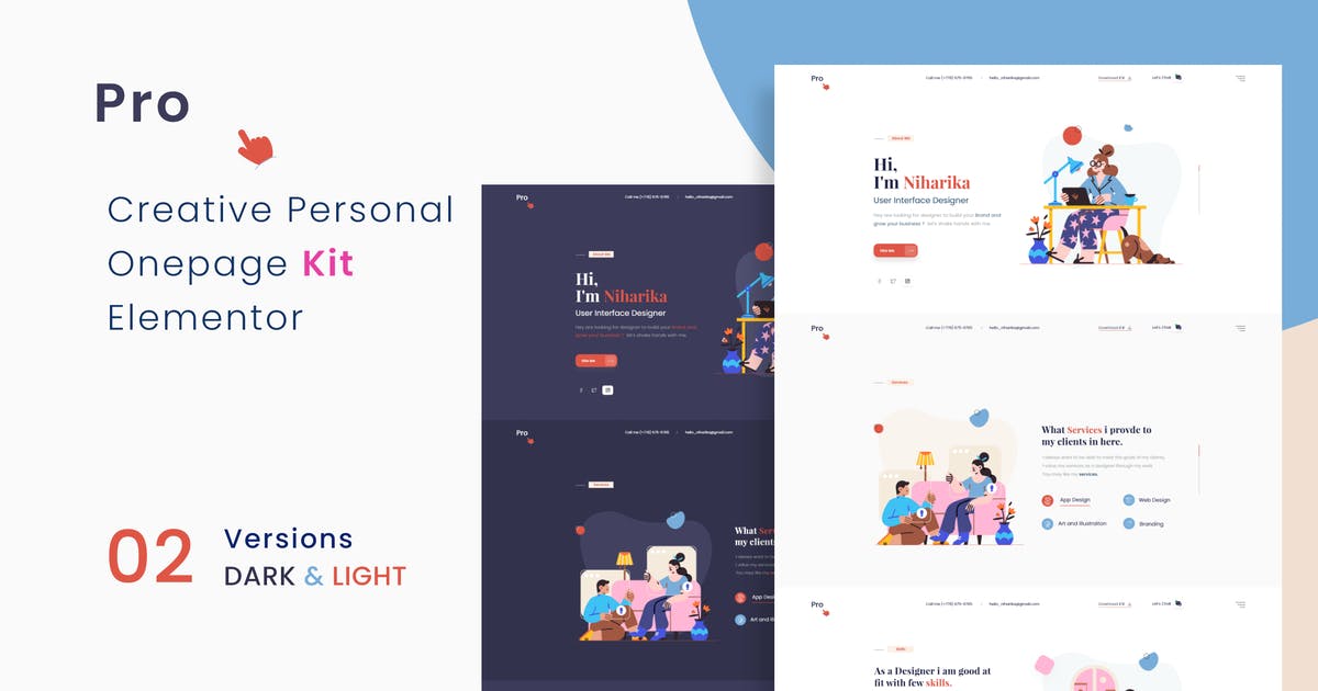 Prokit – Personal Portfolio Elementor Template Kit