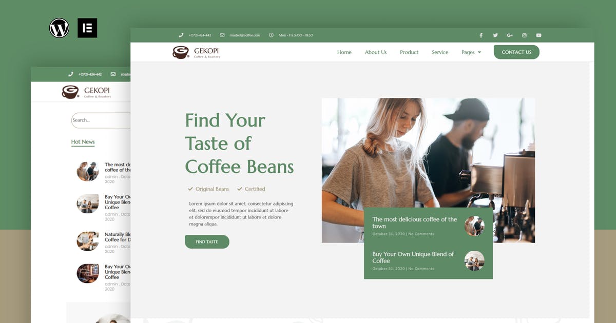 Gekopi – Coffee Shop Blog Elementor Template Kit
