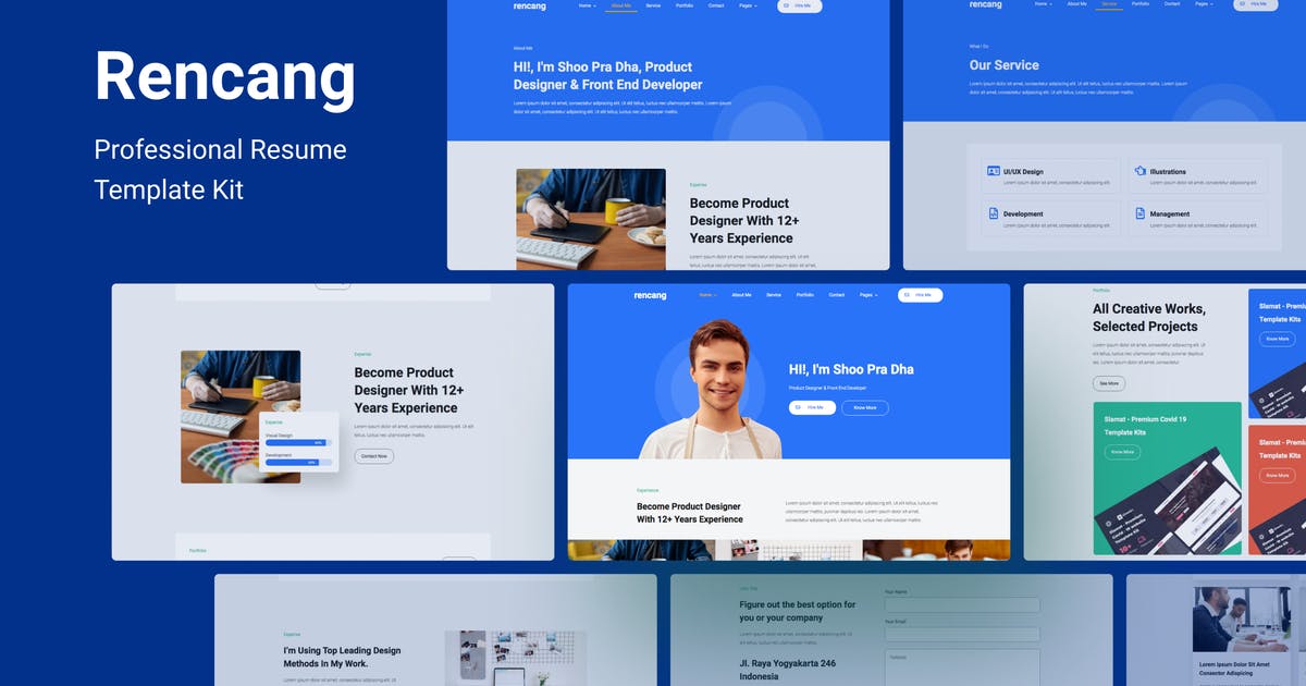 Rencang – CV & Portfolio Elementor Template Kit