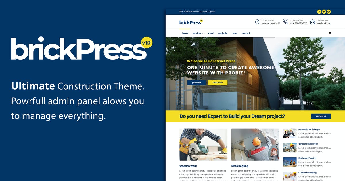 BrickPress – Construction & Business Joomla Templa
