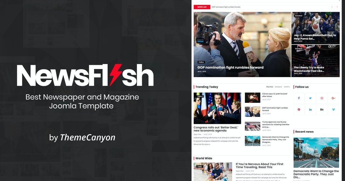 NewsFlash – Joomla News & Magazine Template