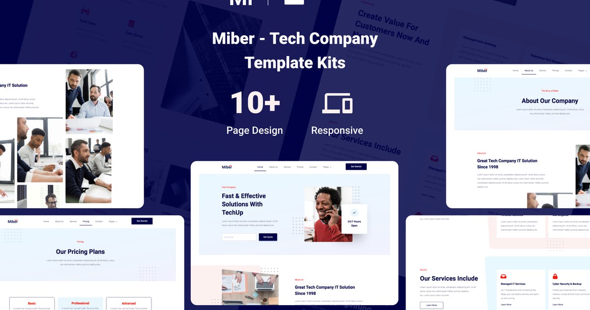 Miber – Tech Company Elementor Template Kit