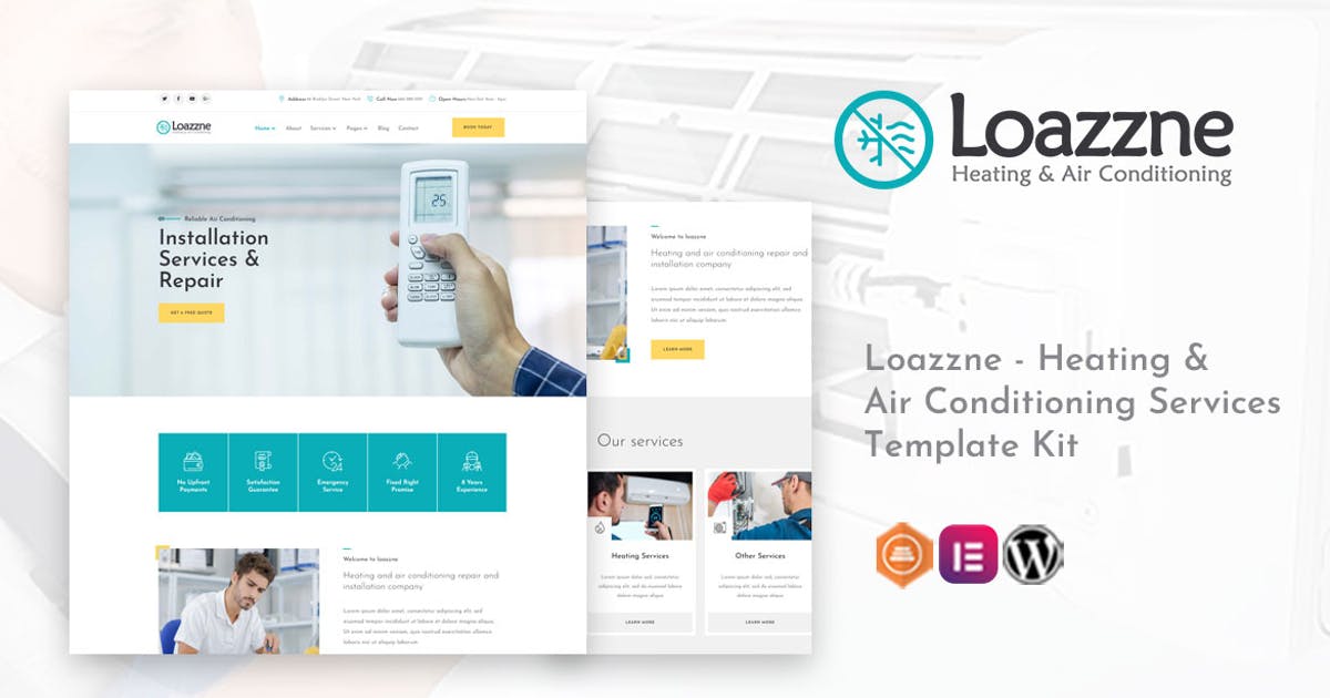Loazzne – Heating & Air Conditioning Services Template Kit