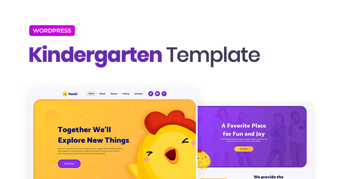 Kooki – Kindergarten Elementor Template Kit