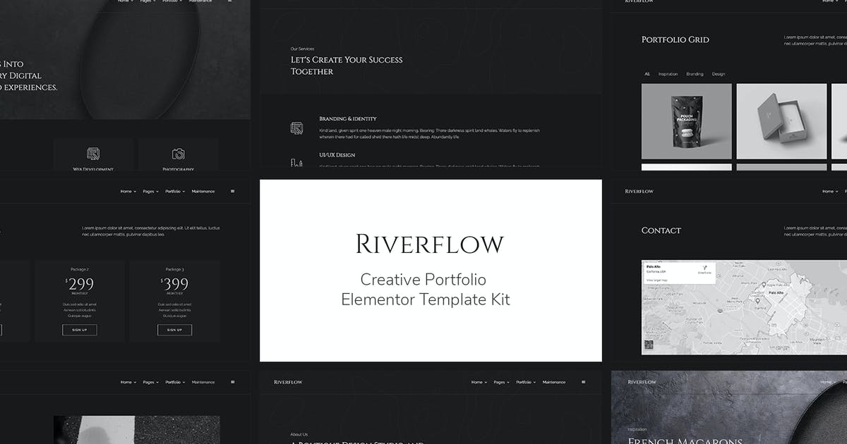 Riverflow – Creative Portfolio Elementor Template Kit
