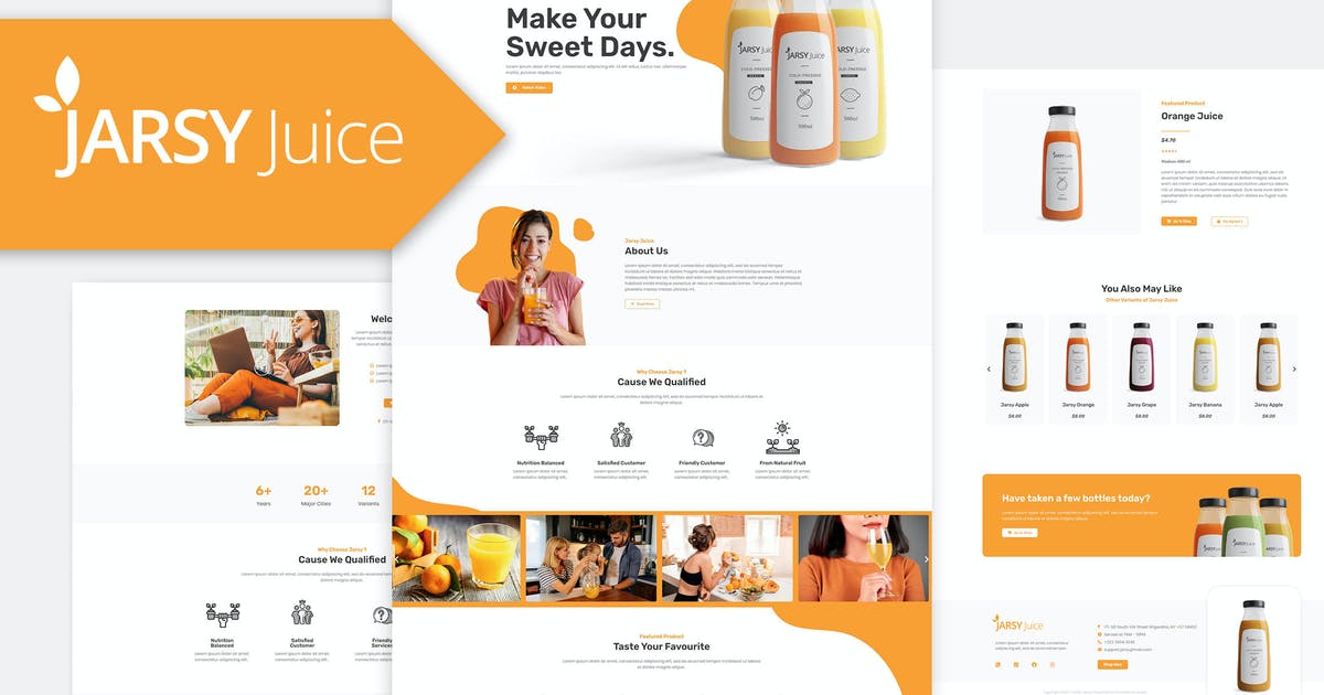 Jarsy Juice – Drink Brand Elementor Template Kit
