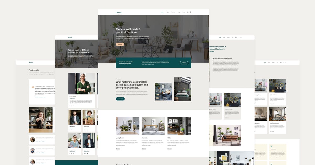Hanan – Interior Design & Furniture Store Elementor Template kit