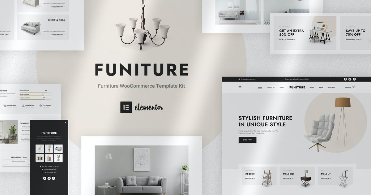 Funiture – Furniture Shop WooCommerce Elementor Template Kit